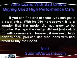 auto loans for bad credit
