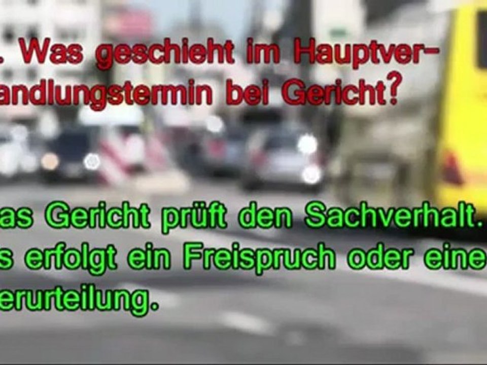 Bussgeldverfahren - wichtige fragen und antworten