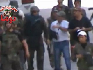 Syria فري برس ريف دمشق دوما  انتشار كبير عند المساجد لمنع خروج االمظاهرات 18 5 2012 Damascus