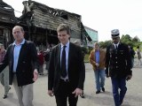 Arnaud Montebourg dans une usine sinistrée