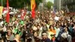 Anti-capitalists protest in Frankfurt