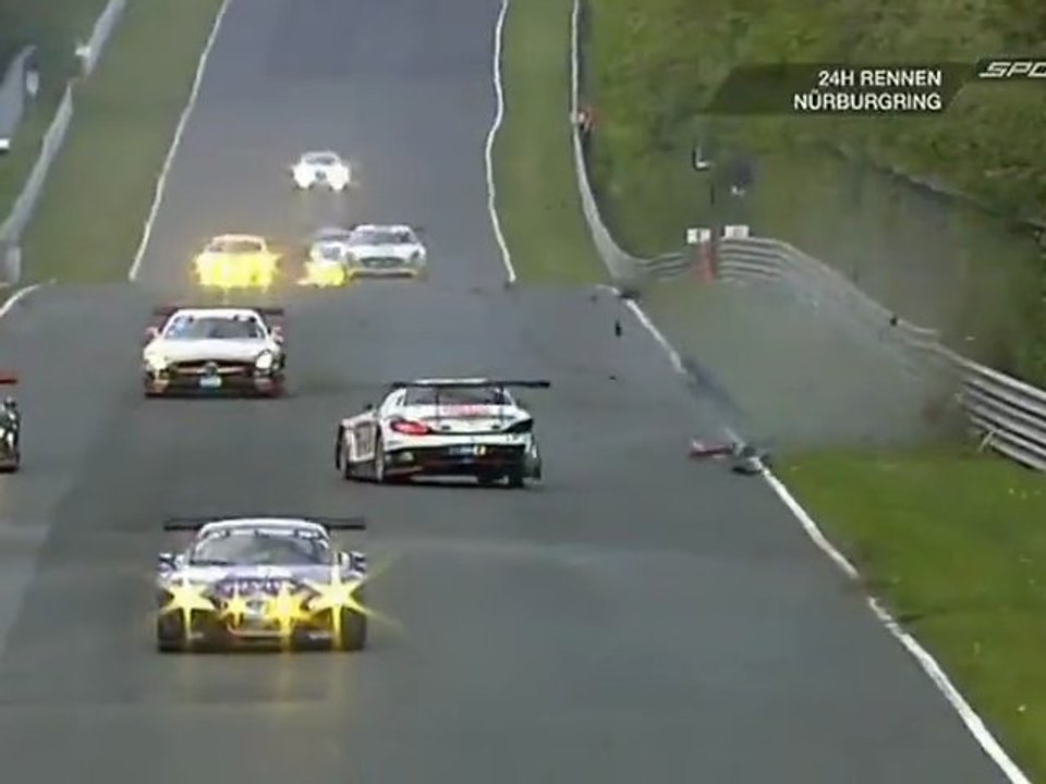 24h Nurburgring 2012 Big crash Edwards