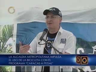 Alcalde Ledezma promueve el plan "Caracas a pedal"