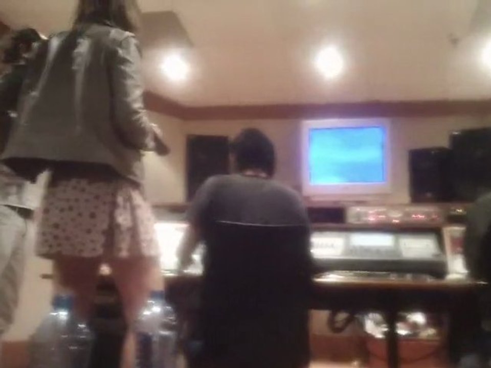 LYS in the studio at Warner with Steve Hewitt & Paul Corkett