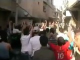 Syria فري برس  دمشق  مظاهرة حي التضامن 19 5 2012 Damascus