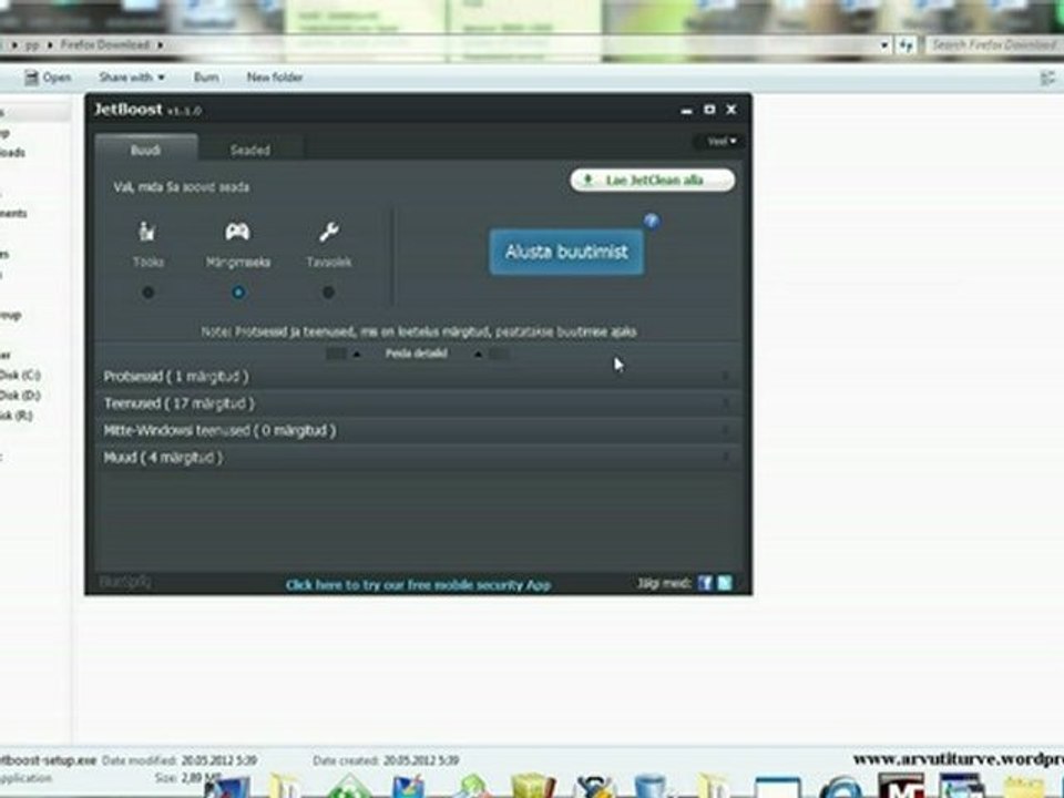 Increase computer speed with one click – Freeware JetBoost
