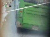 Syria فري برس  ريف دمشق سقبا  الباص الذي تم تدميره بعد الانشقاق   19 05 2012 ج1 Damascus