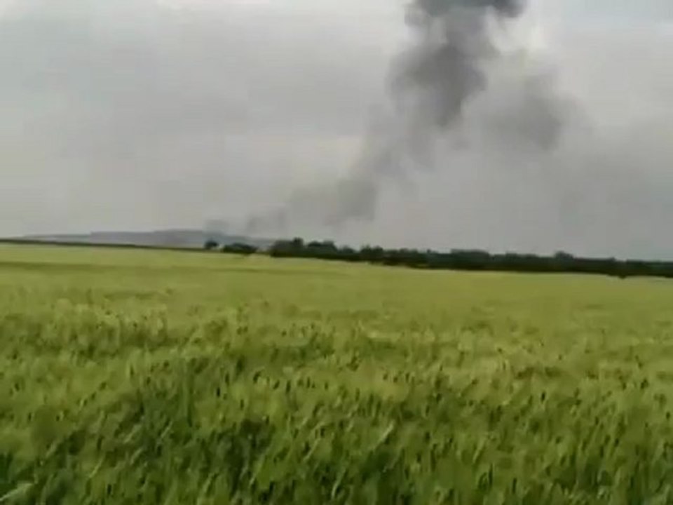 Syria فري برس  حلب اعزاز قصف على مدينة اعزاز وتصاعد اعمدة الدخان من المدينة  19 5 2012 Aleppo