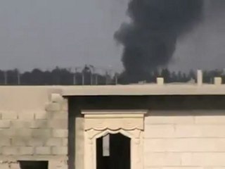 Syria فري برس  حلب اعزاز قصف على المدينة وتصاعد الادخنة بشكل كثيف19 5 2012 Aleppo