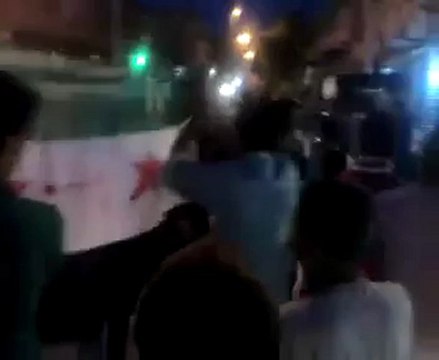 Syria فري برس حلب منبج مظاهرة مسائية نصرة للمدن المحاصرة 19 5 2012 Aleppo