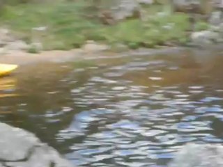 Armel sur le bouble seuil du Lignon du velay.