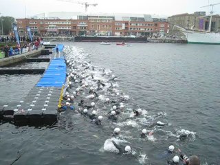 départ triathlon de Dunkerque 2012