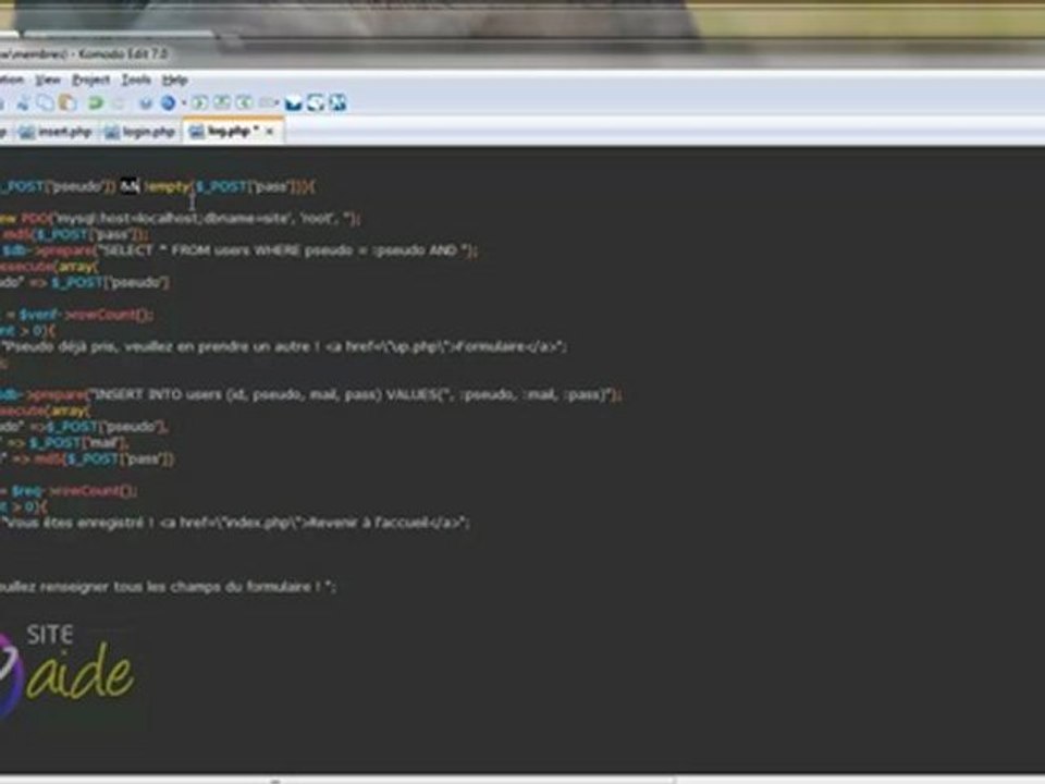 Créer un espace membre en PHP
