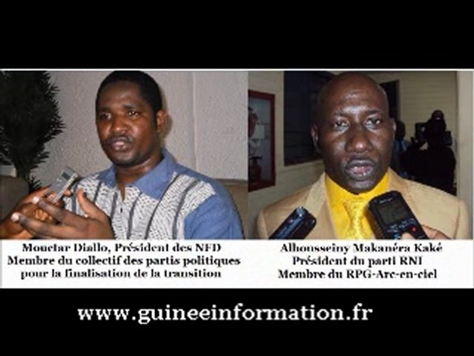 LES GRANDES GUEULES -MOUCTAR DIALLO, président des NFD(Collectif des partis pour la finalisation de la transition) et  ALSENY MAKANERA, président de RNI (Arc-en-ciel)