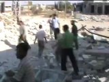 Syria فري برس  حمص الرستن اطلاق نار مباشر امام المراقبين 20 5 2012 Homs