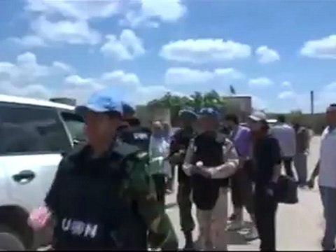 Syria فري برس إدلب بنش زيارة لجنة المراقبين الأممين للمدينة 20 5 2012ج6 Idlib