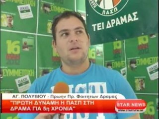 Πρώτη δύναμη η ΠΑΣΠ στη Δράμα για 5η χρονιά