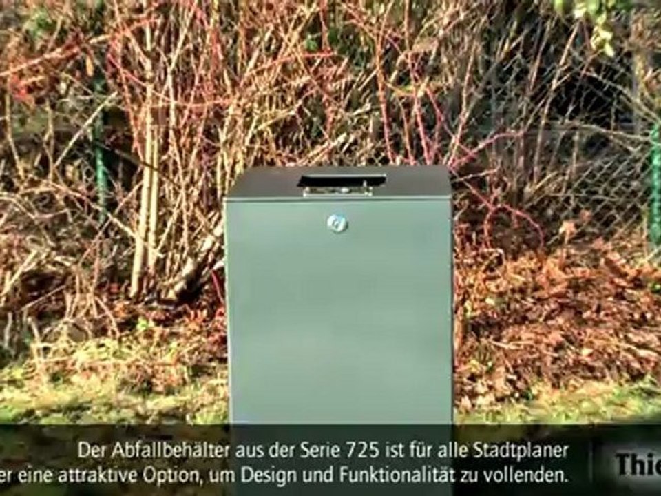 Der abfallbehälter 725 - klare struktur, puristische form und extreme robustheit.