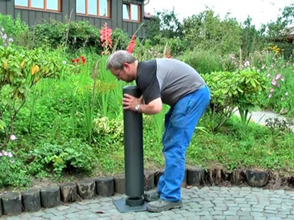 Poller mit Sonderbodenhülse - ideal für die Montage auf Tiefgaragen oder Parkdecks