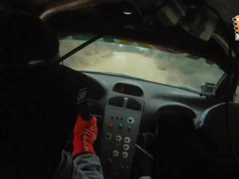 Cámara interior R.Triviño-C.Salom (Peugeot 206 WRC) Rally Ciudad de Cervera 2011