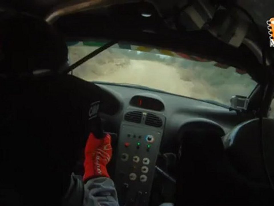 Cámara interior R.Triviño-C.Salom (Peugeot 206 WRC) Rally Ciudad de Cervera 2011