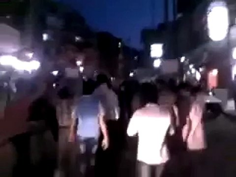 Syria فري برس حلب الشعار مظاهرة مسائية لإسقاط الأسد 20 5 2012 Aleppo