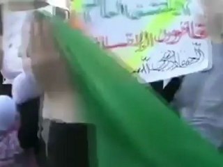 Syria فري برس  دمشق مظاهرة نسائية نصرة لدوما حي الميدان المجاهد 20 5 2012 Damascus