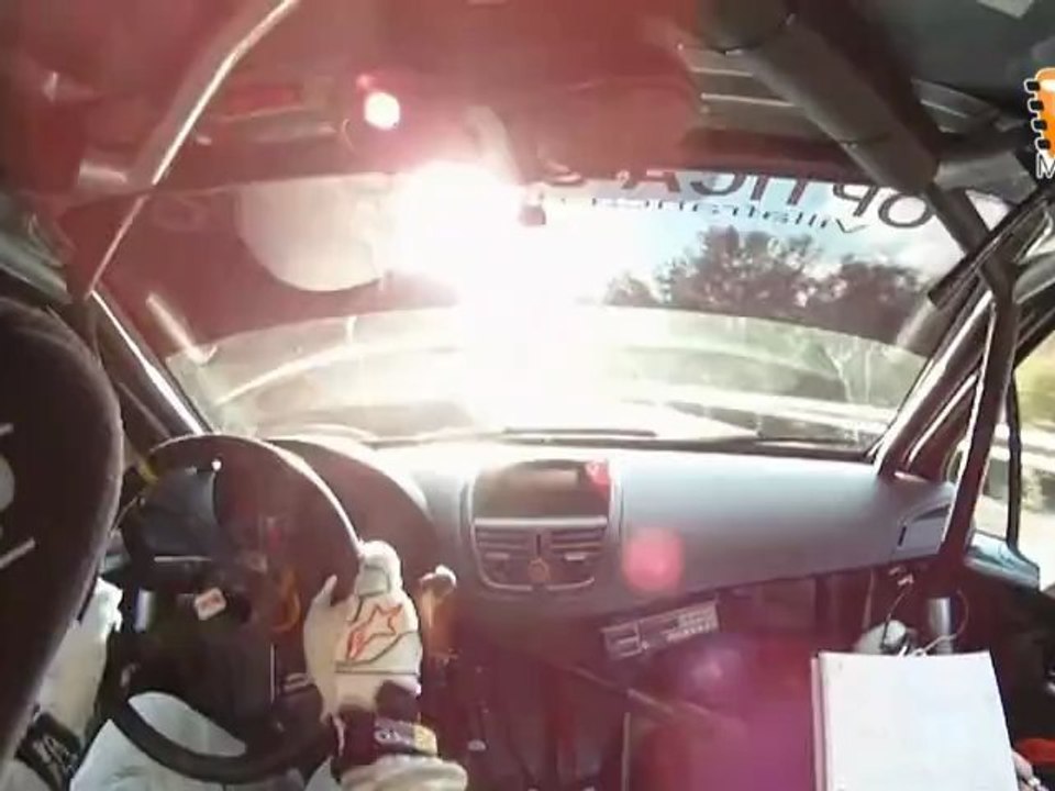 Cámara interior D.Pérez-A.Chamorro (Peugeot 207S2000) Rallye Sierra Morena 2011