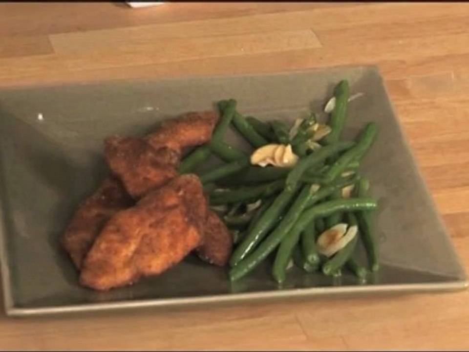 poulet au curry et haricots verts