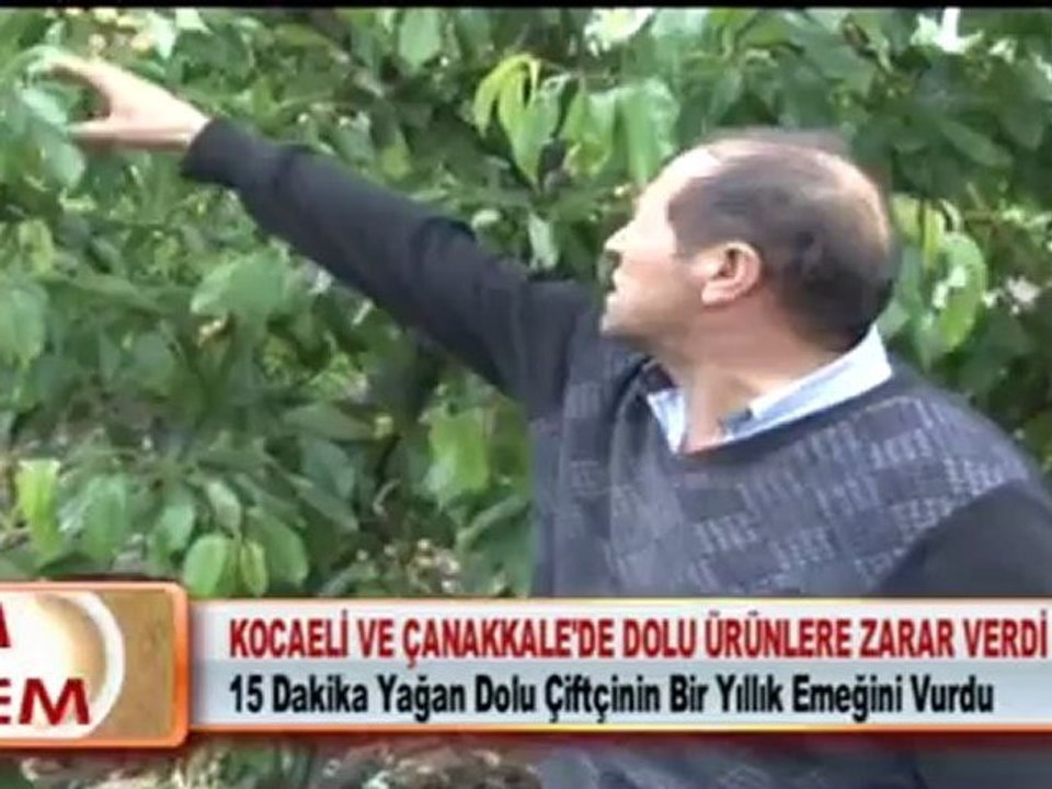 KOCAELİ VE ÇANAKKALE’DE DOLU ÜRÜNLERE ZARAR VERDİ 22.05.2012