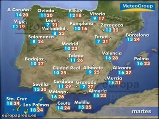Previsión del tiempo para este martes 22 de mayo