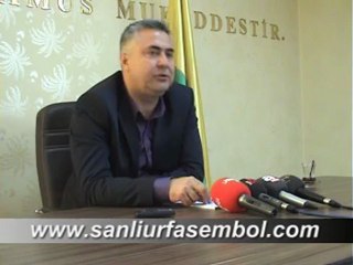 ŞANLIURFASPOR KULÜP BAŞKANI KEMAL SARAÇOĞLU BASIN TOPLANTISI