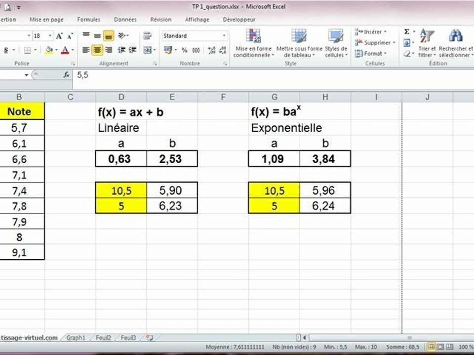 Exercice Excel numéro 12