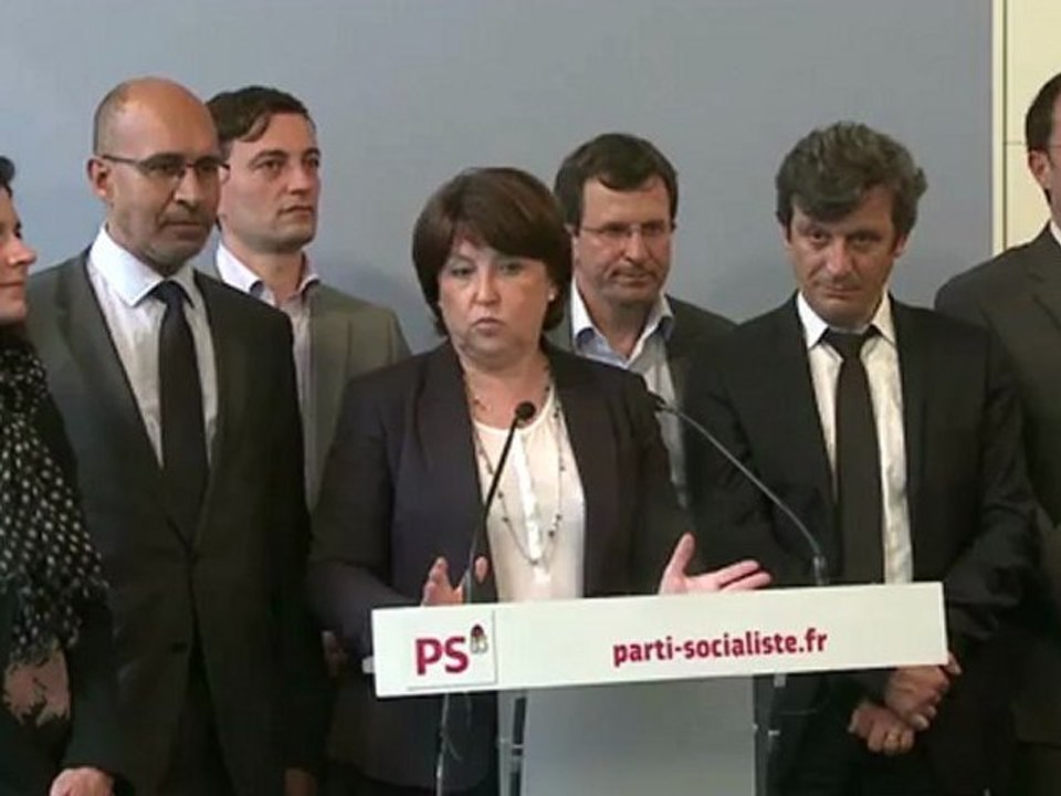 Conférence de presse de Martine Aubry : L'Equipe des législatives