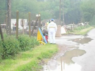 Passage chaud de Dimitri Hardier rallye de Mezidon 2012