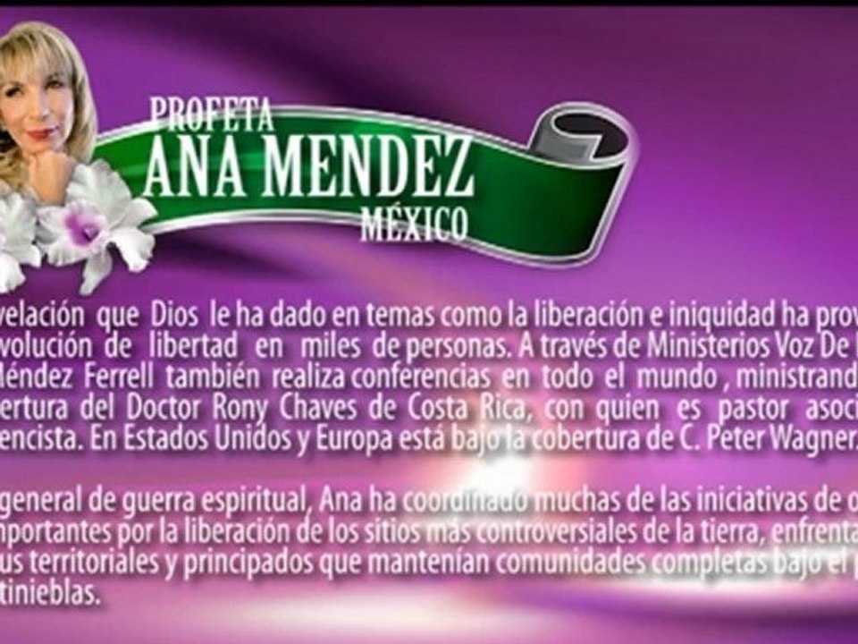 PERFIL PROFETA  ANA MENDEZ