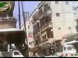Syria فري برس  ريف دمشق قطنا حاجز ساحة الجلاء ونصب متاريس جديدة   22 5 2012 Damascus