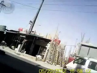 Syria فري برس  ريف دمشق  الكسوة  الهاء الأهالي بالغاز عند دخول اللجنة 22 5 2012 Damascus