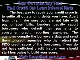 finance auto loan with bad credit