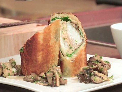 Turbot croustillant aux champignons, écume de champagne - 750 Grammes