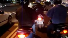 Bikers have ATTITUDE....and a small crash.