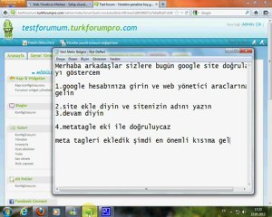 google site doğrulama