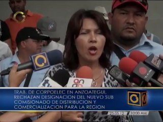 Trabajadores del "sindicato socialista" Corpoelec protestan en Anzoátegui