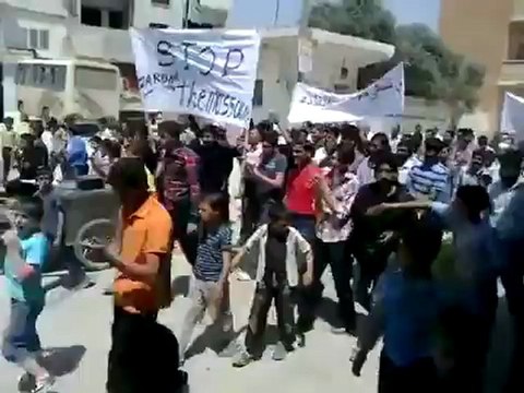 Syria فري برس ادلب زردنا مظاهرة صباحية الثلاثاء 22 5 2012 Idlib