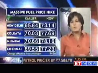 Petrol prices hiked with effect from midnight