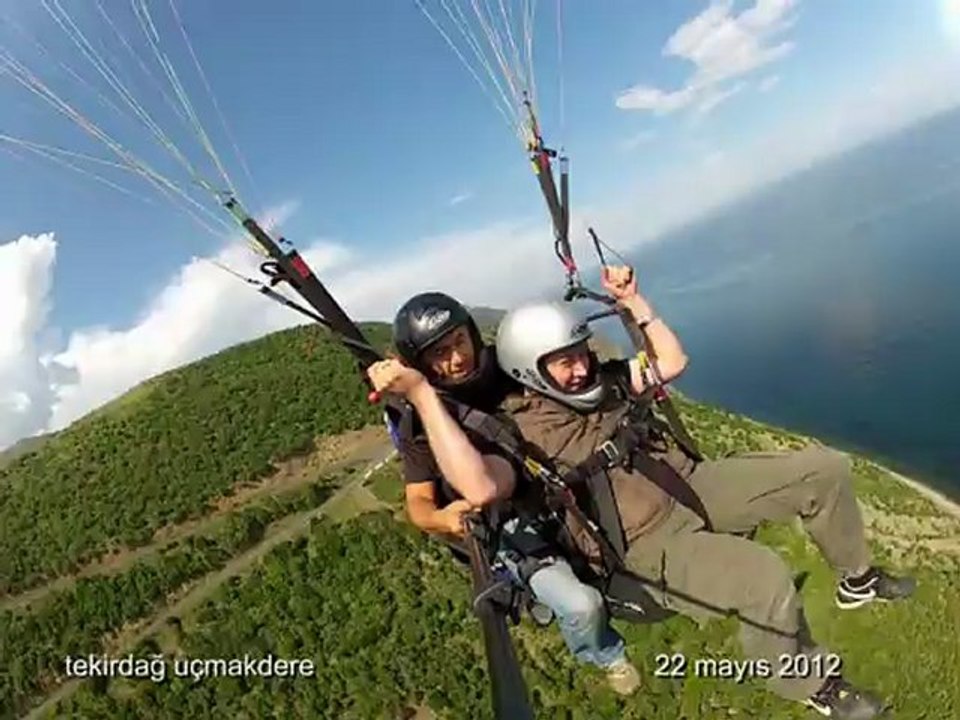 tekirdağ uçmakdere yamaç paraşütü uçuşları 22 mayıs 2012