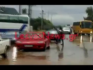 Αδιάκοπη βροχόπτωση στη Λέσβο