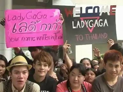 Lady Gaga arrives in Bangkok