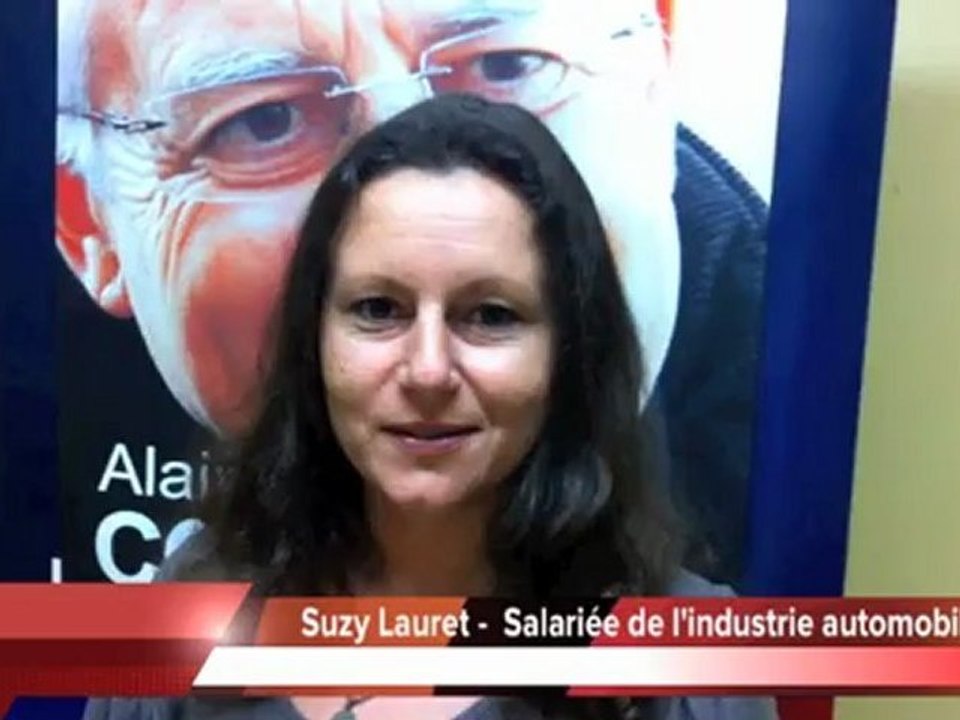 Législative 2012 - Suzy Lauret choisit Alain Cousin