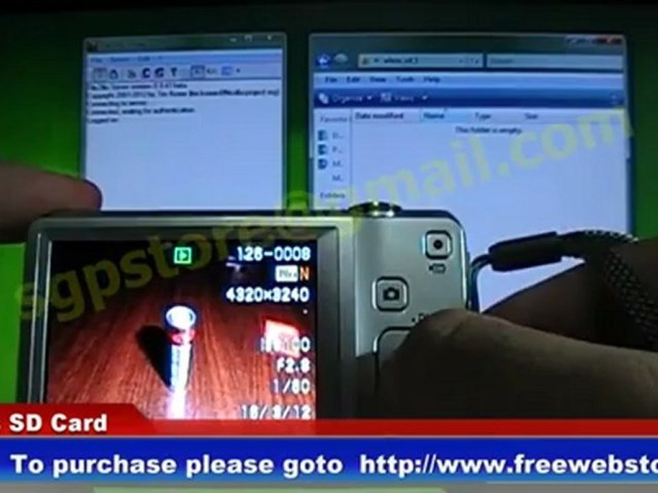 Wireless Camera Storage SD card transfer photos via WIFI wireless to Iphone Ipad & Android Phone